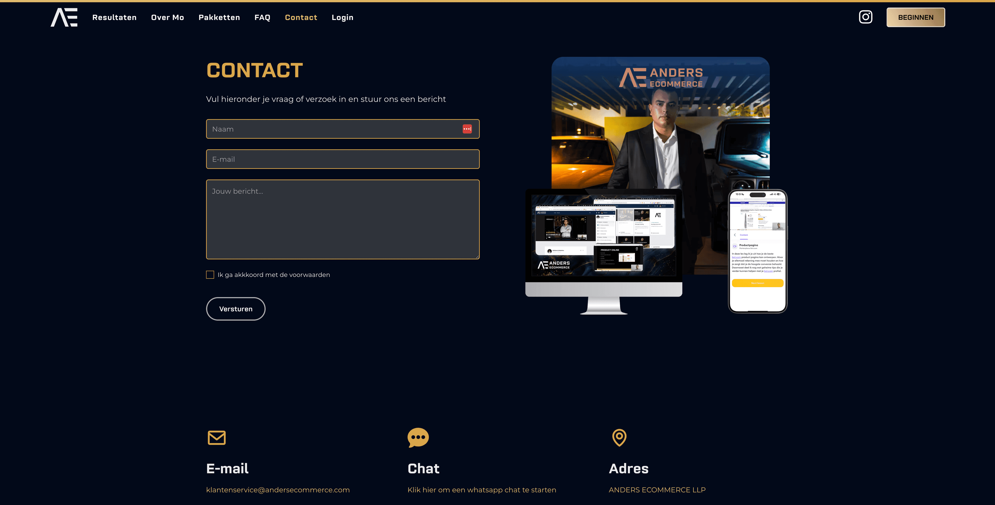 Anders E-Commerce project screenshot 4