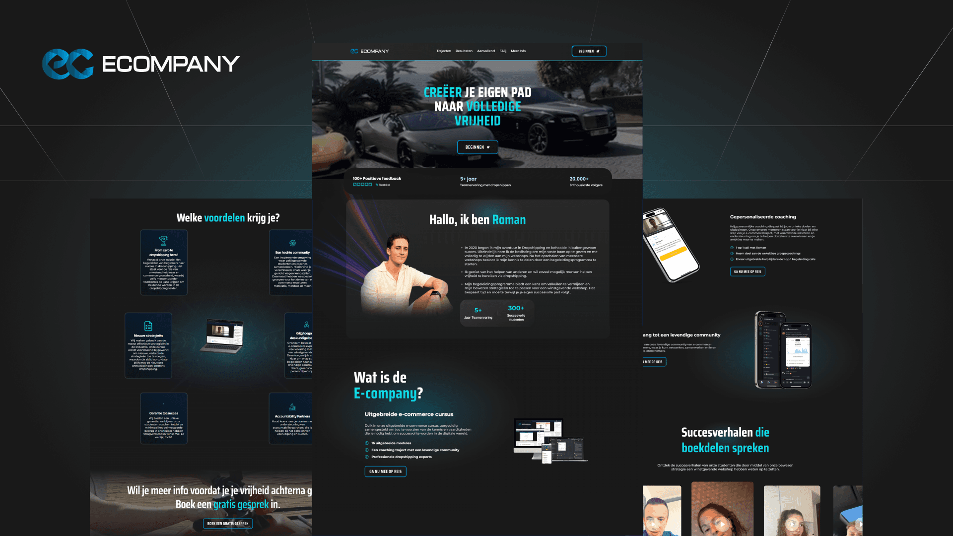 Ecompany website design by Weblyfe