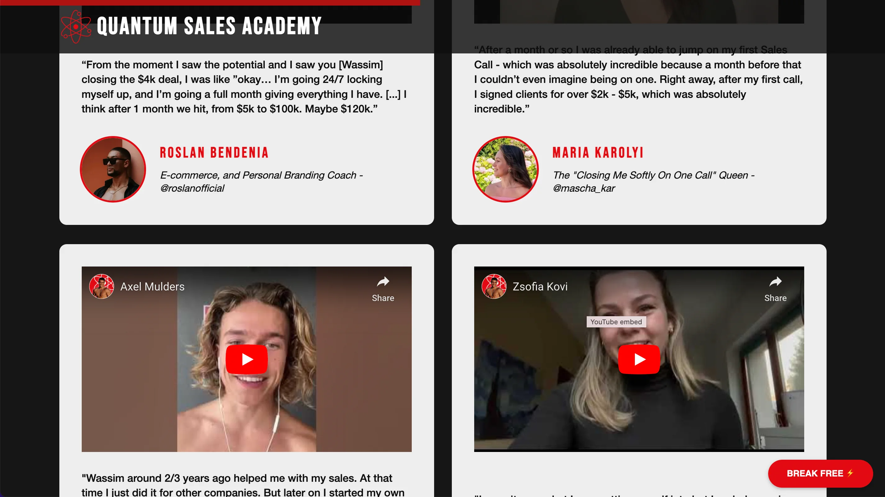Quantum Sales Academy project screenshot 3