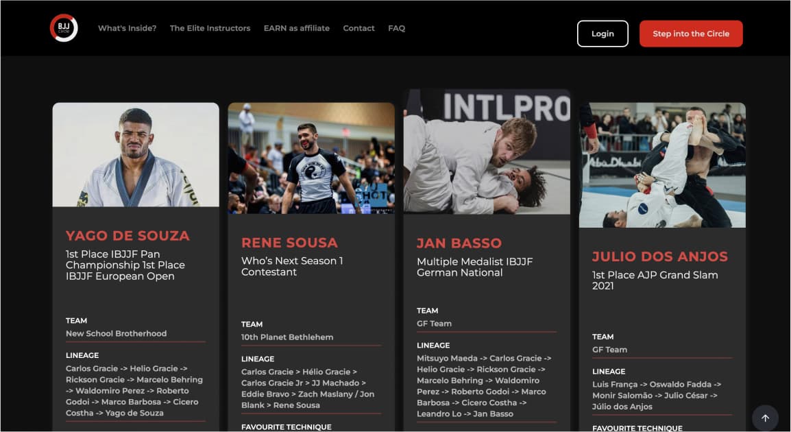 BJJ Circle project screenshot 3