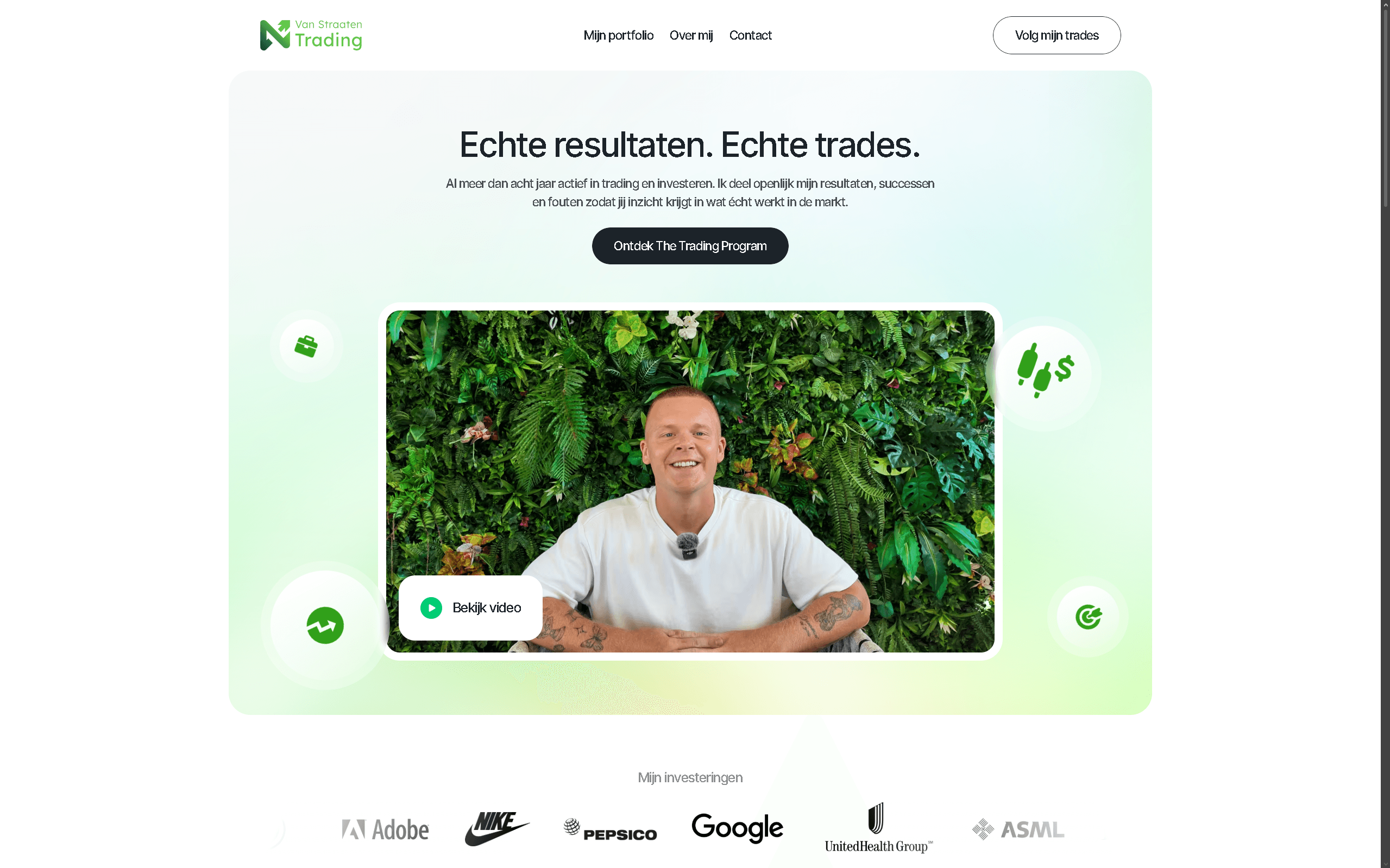 Van Straaten Trading project screenshot 1