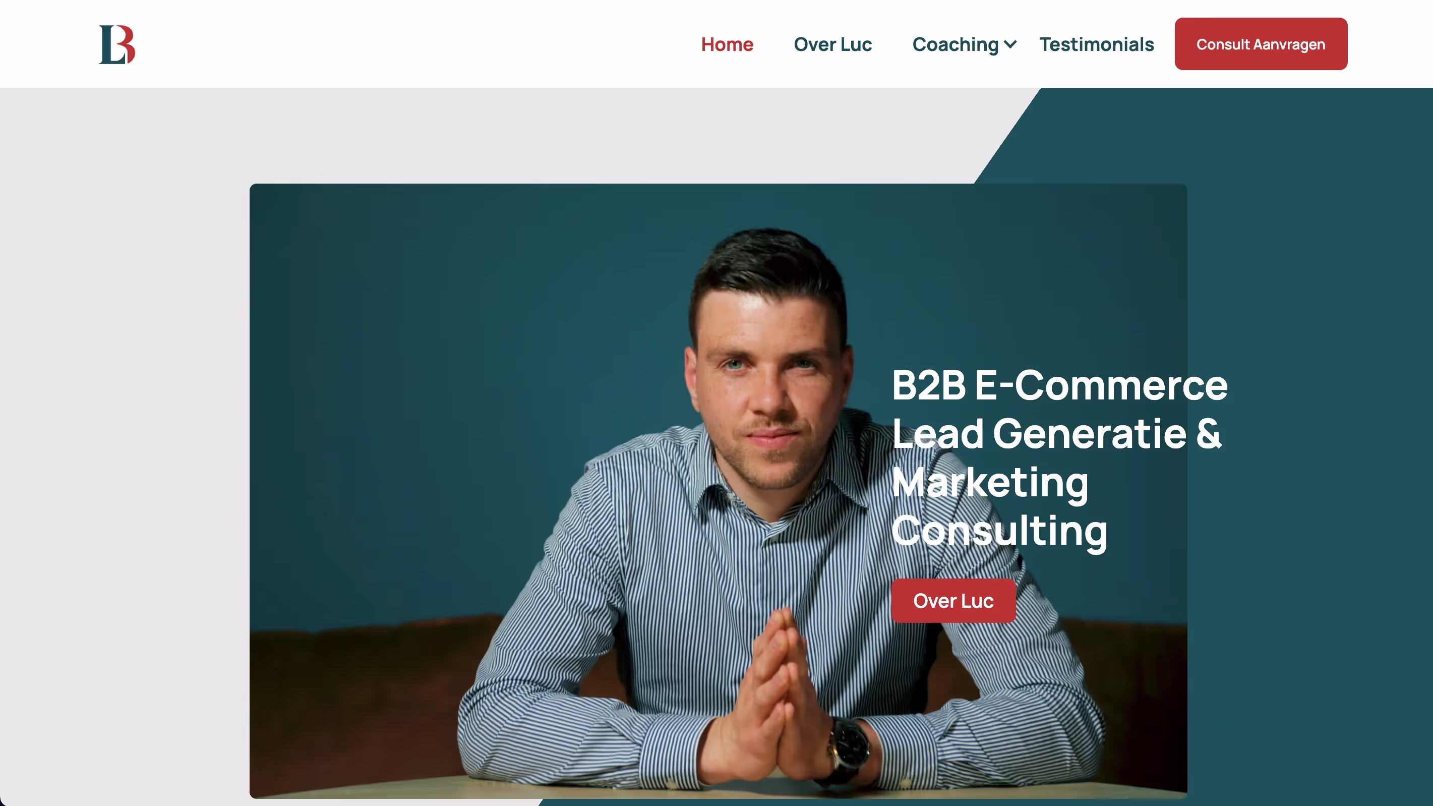 Luc Broos website design by Weblyfe