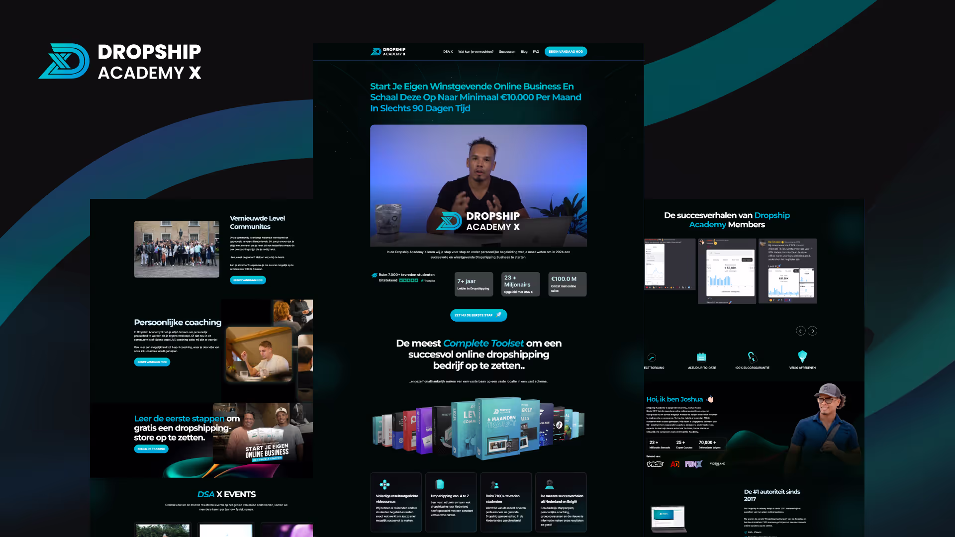 Dropship Academy website design by Weblyfe