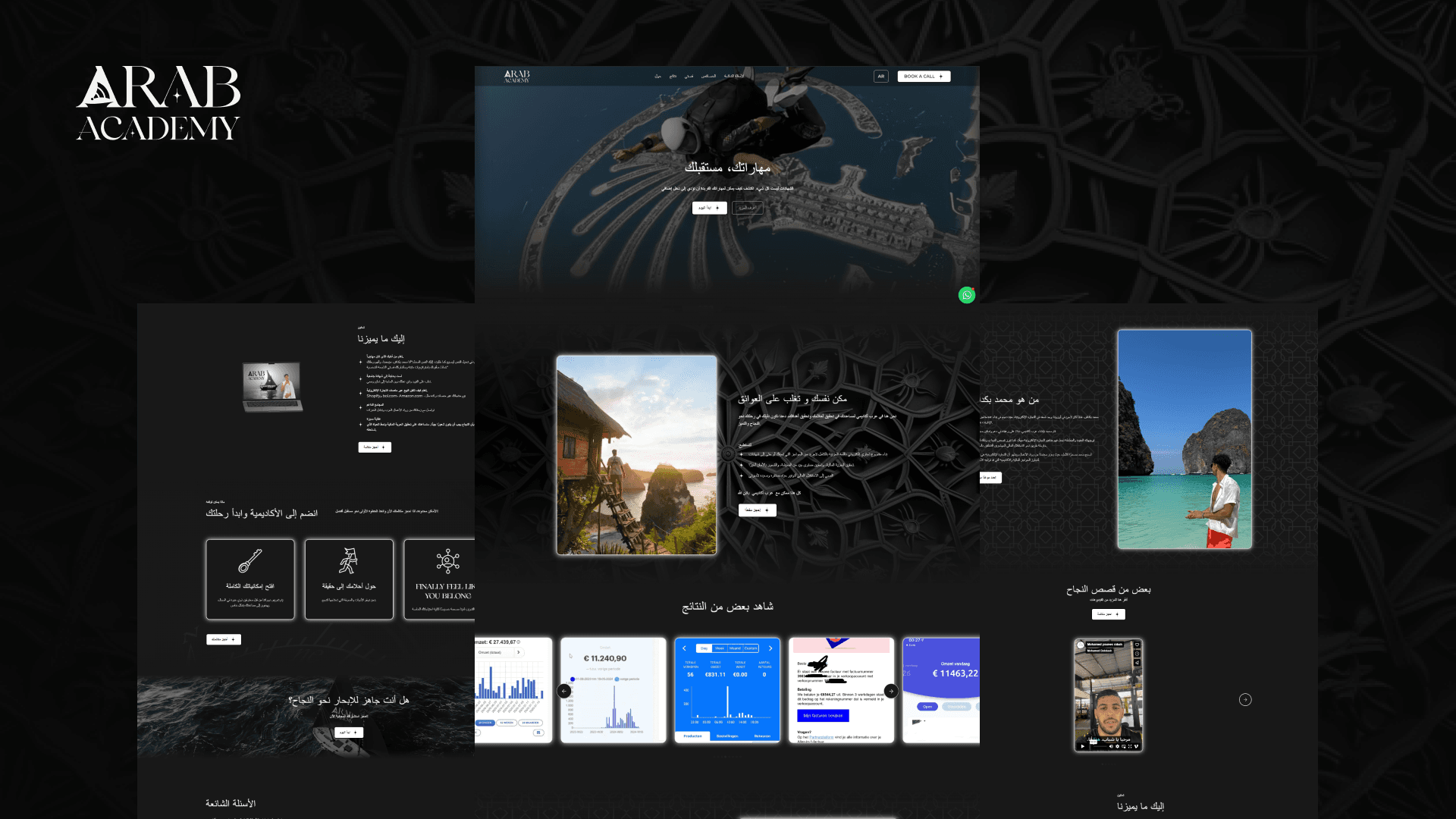 Arab Academy website design by Weblyfe