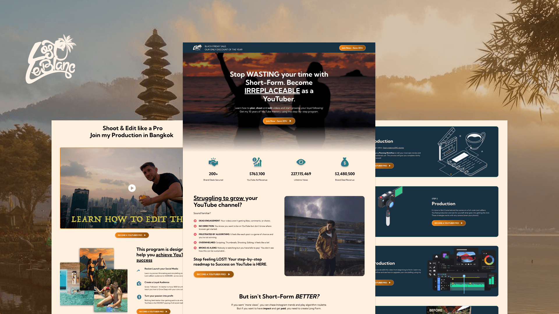 Lost LeBlanc website design by Weblyfe