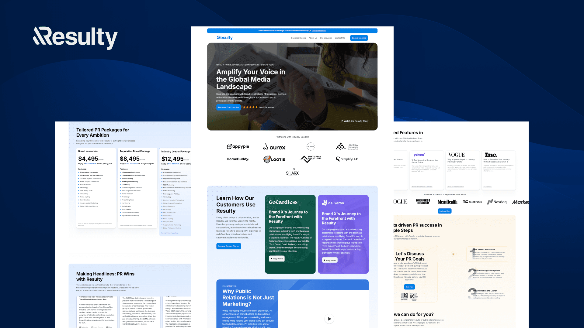 Resulty website design by Weblyfe