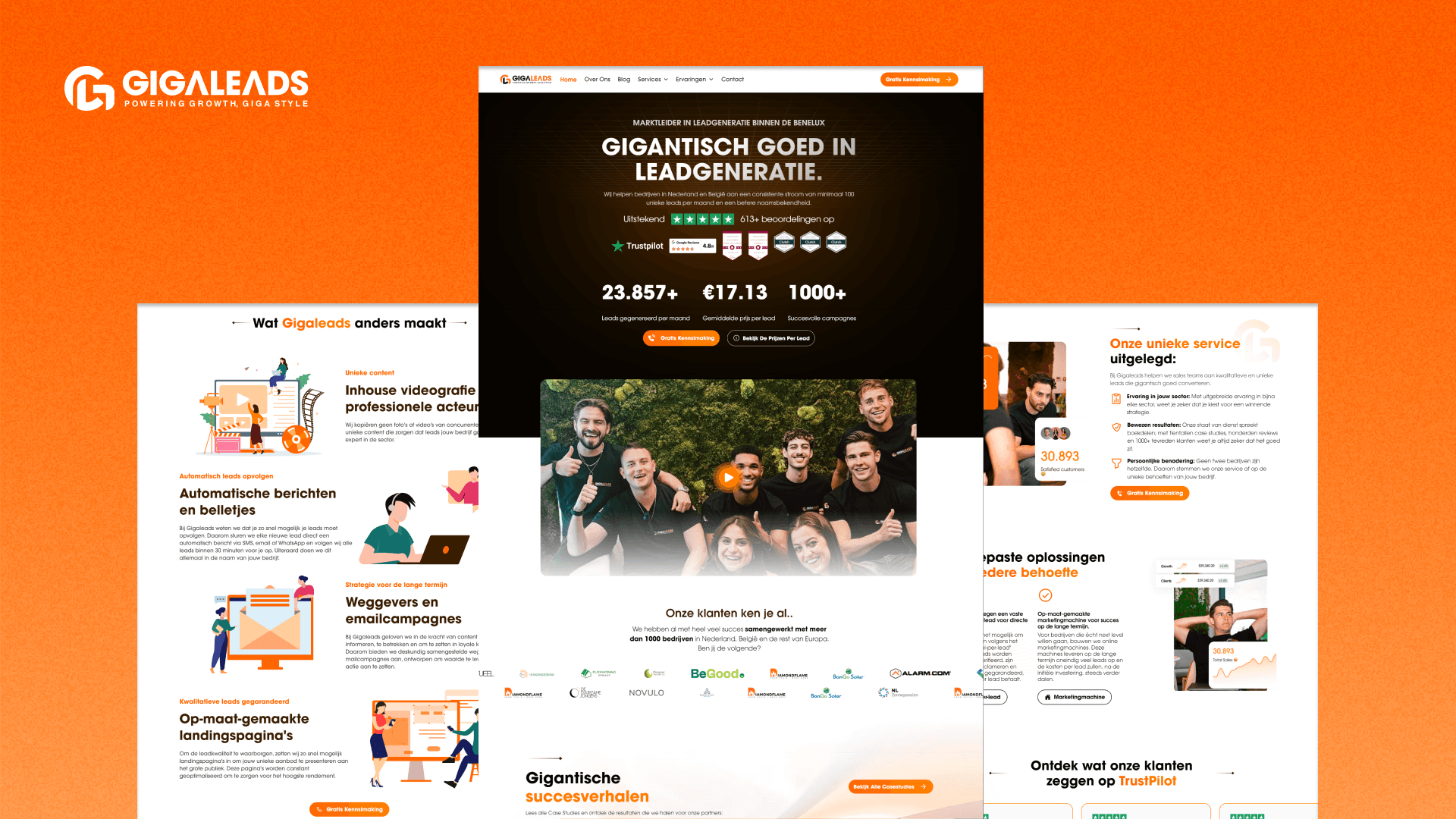 Gigaleads website design by Weblyfe