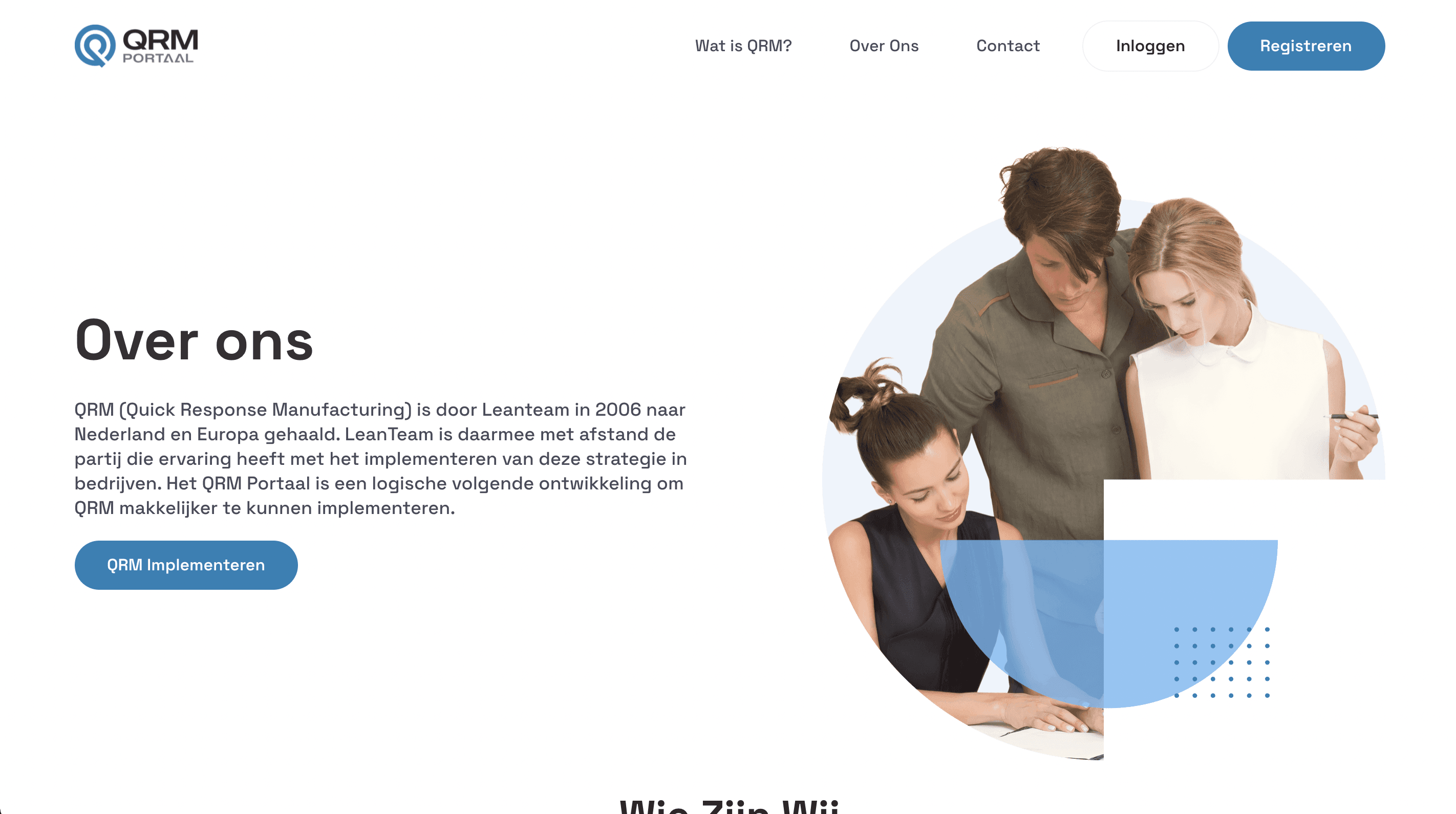 QRM Portaal project screenshot 2