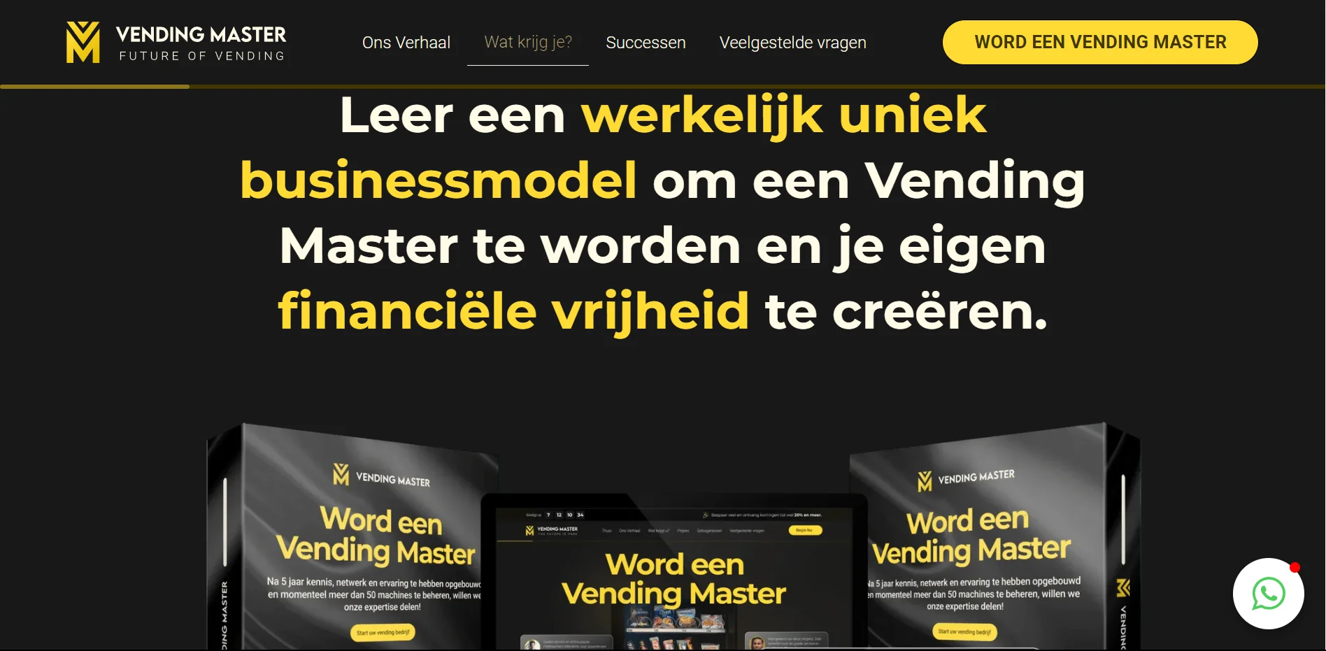 Vending Master website by Weblyfe