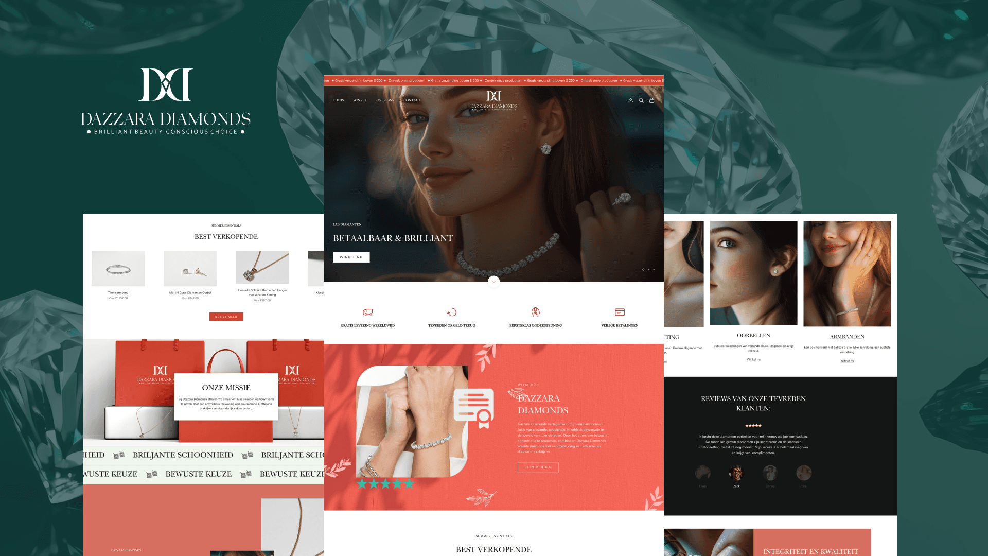Dazzara Diamonds website by Weblyfe