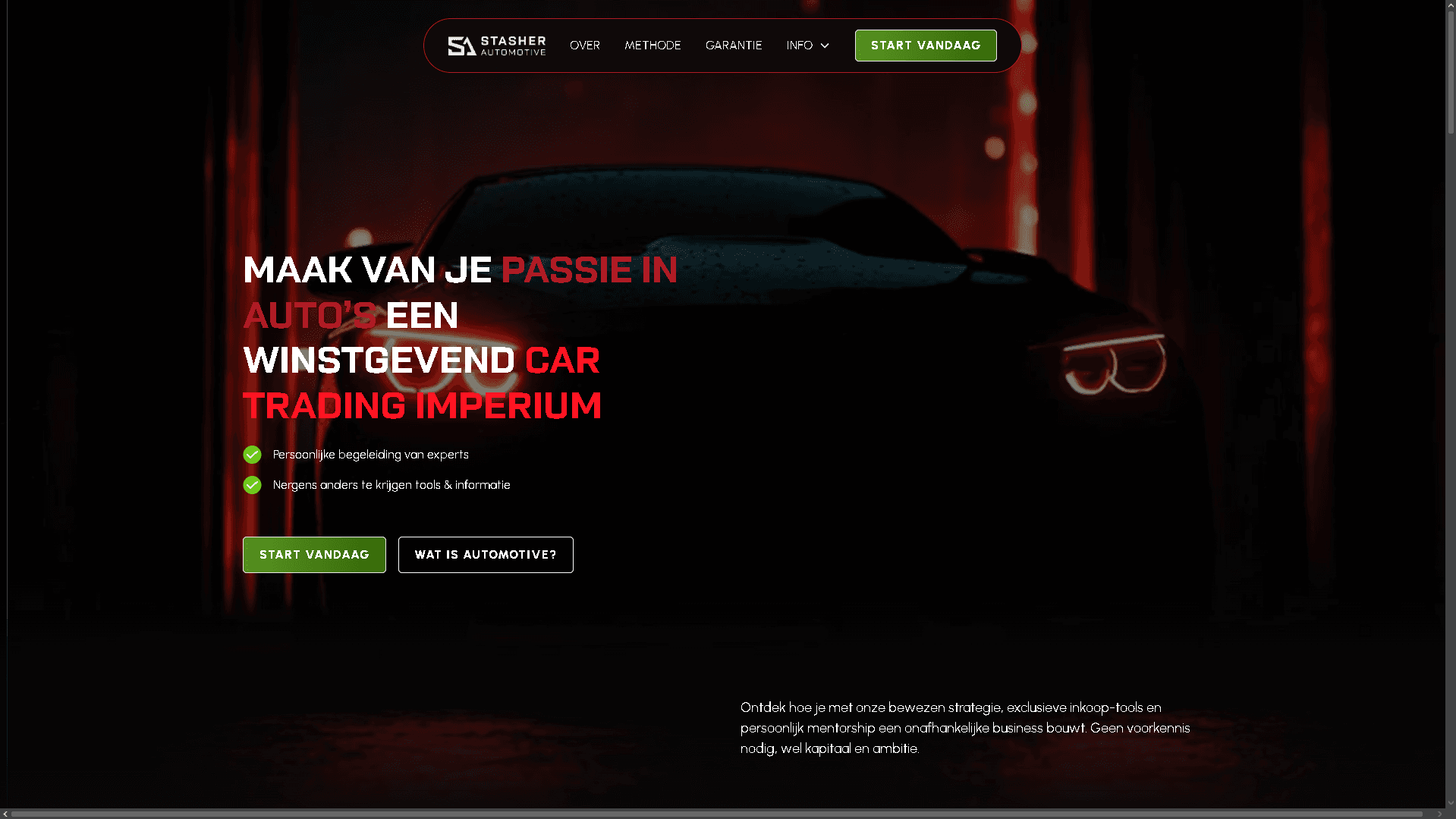 Stasher Automotive project screenshot 1