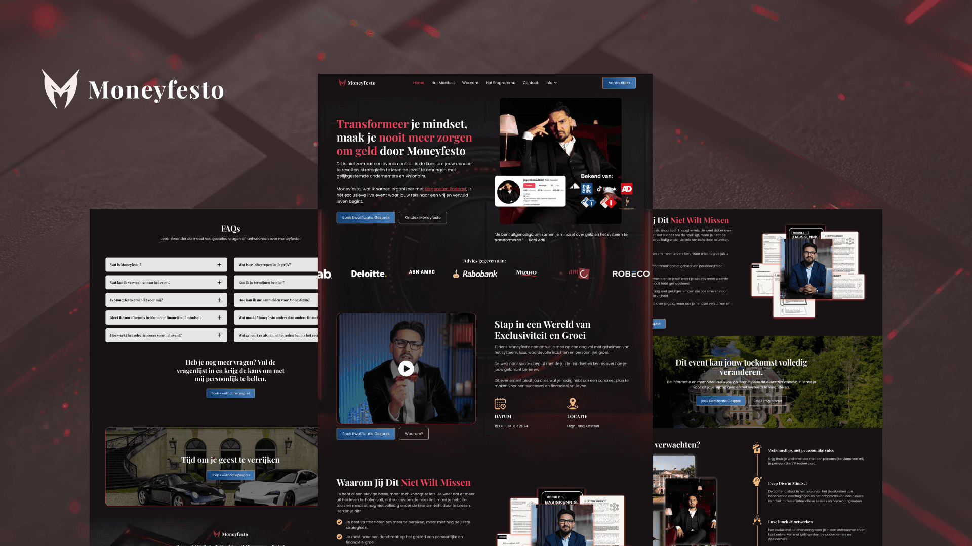 Moneyfesto website design by Weblyfe