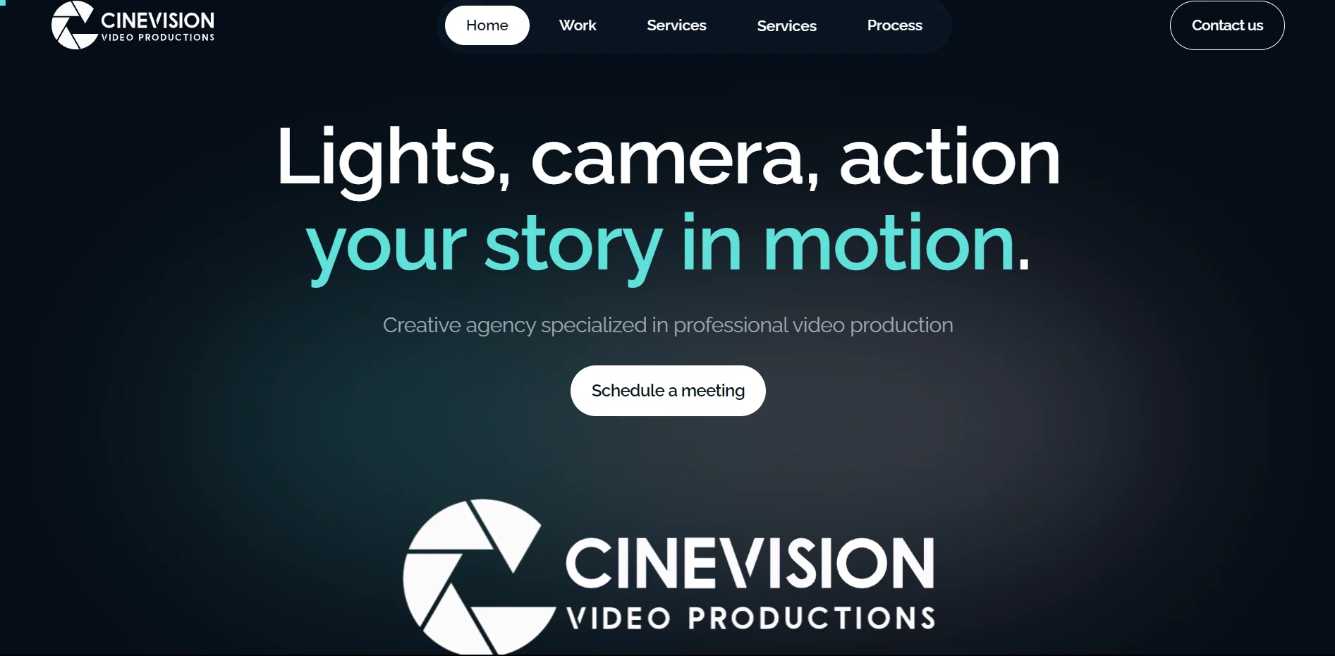 CineVision Video Production website design by Weblyfe