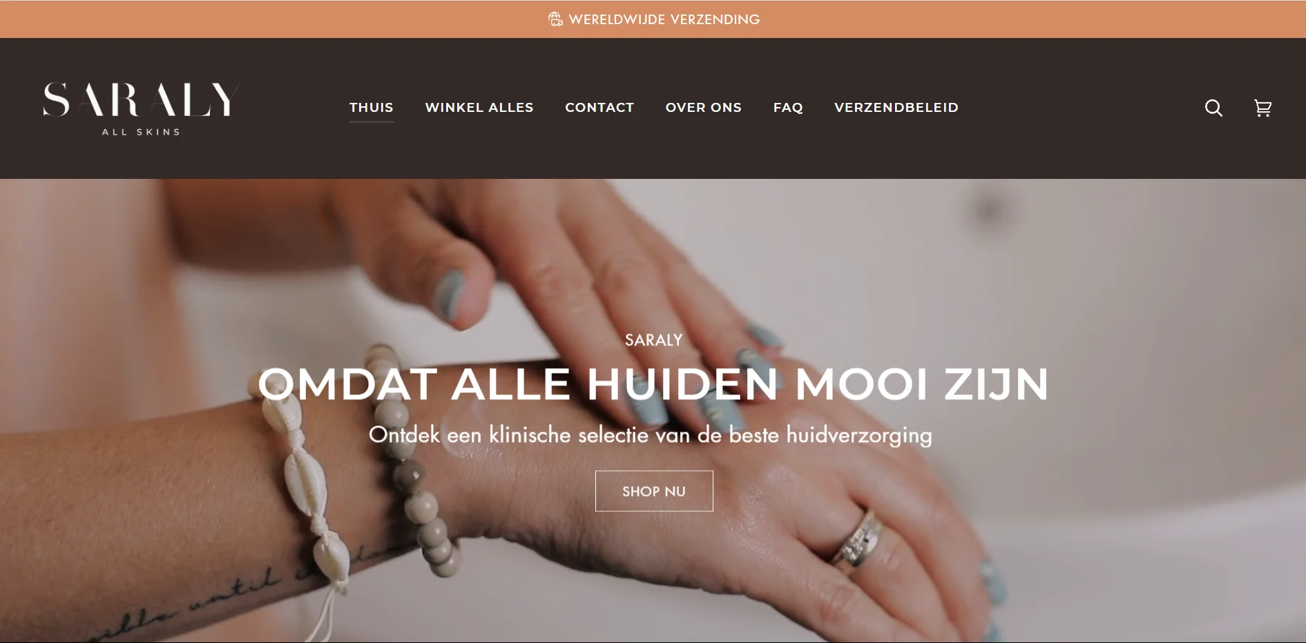 Saraly website design by Weblyfe
