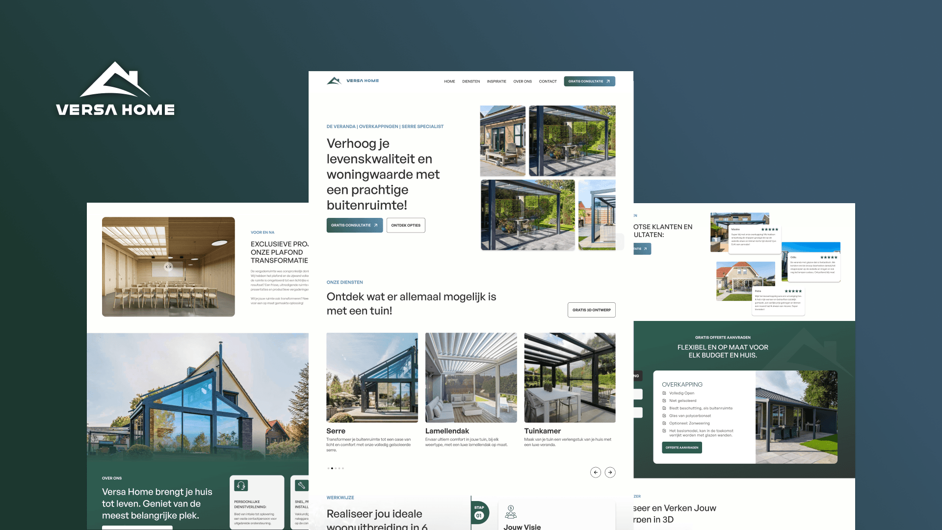 Versa Home website design by Weblyfe