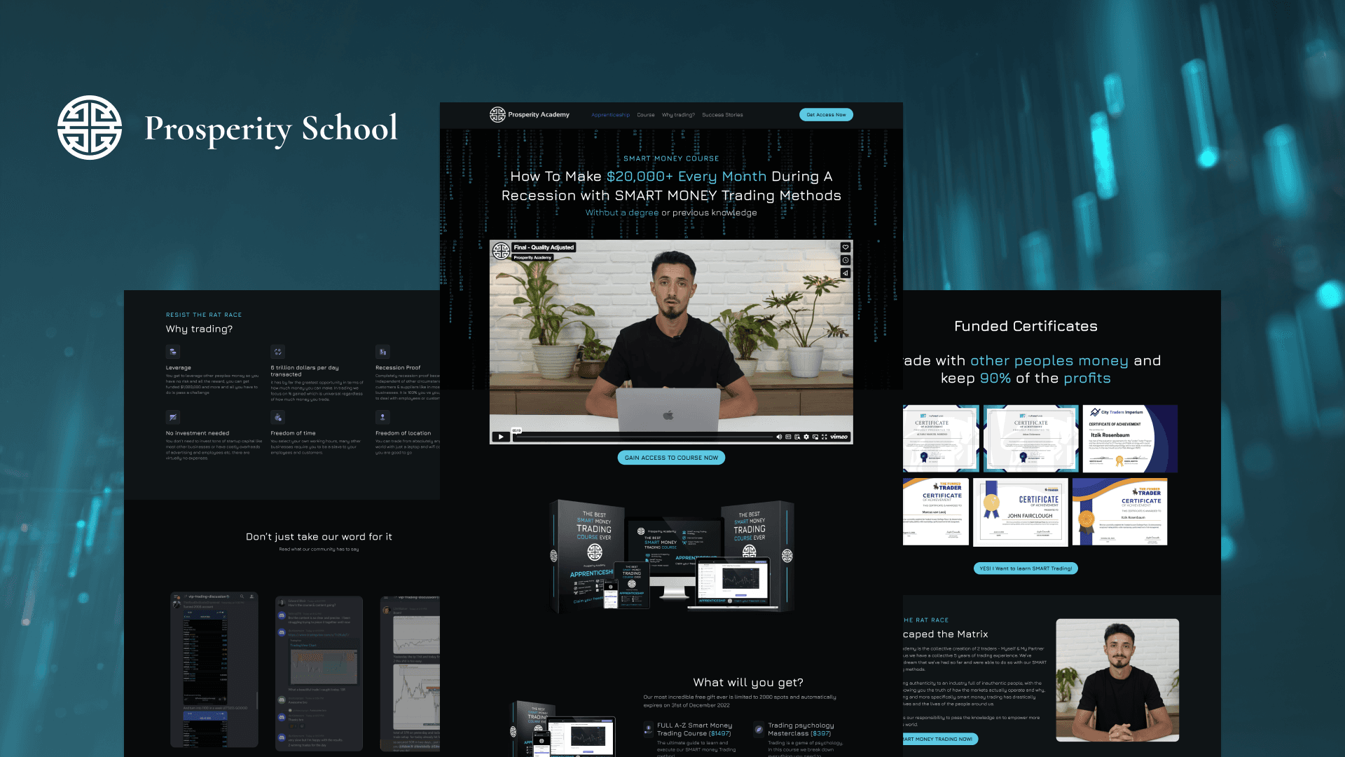 Prosperity School website design by Weblyfe