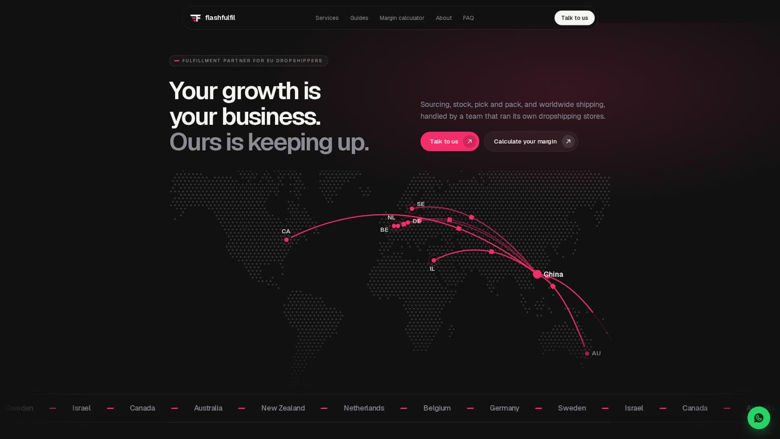 Flashfulfil website by Weblyfe