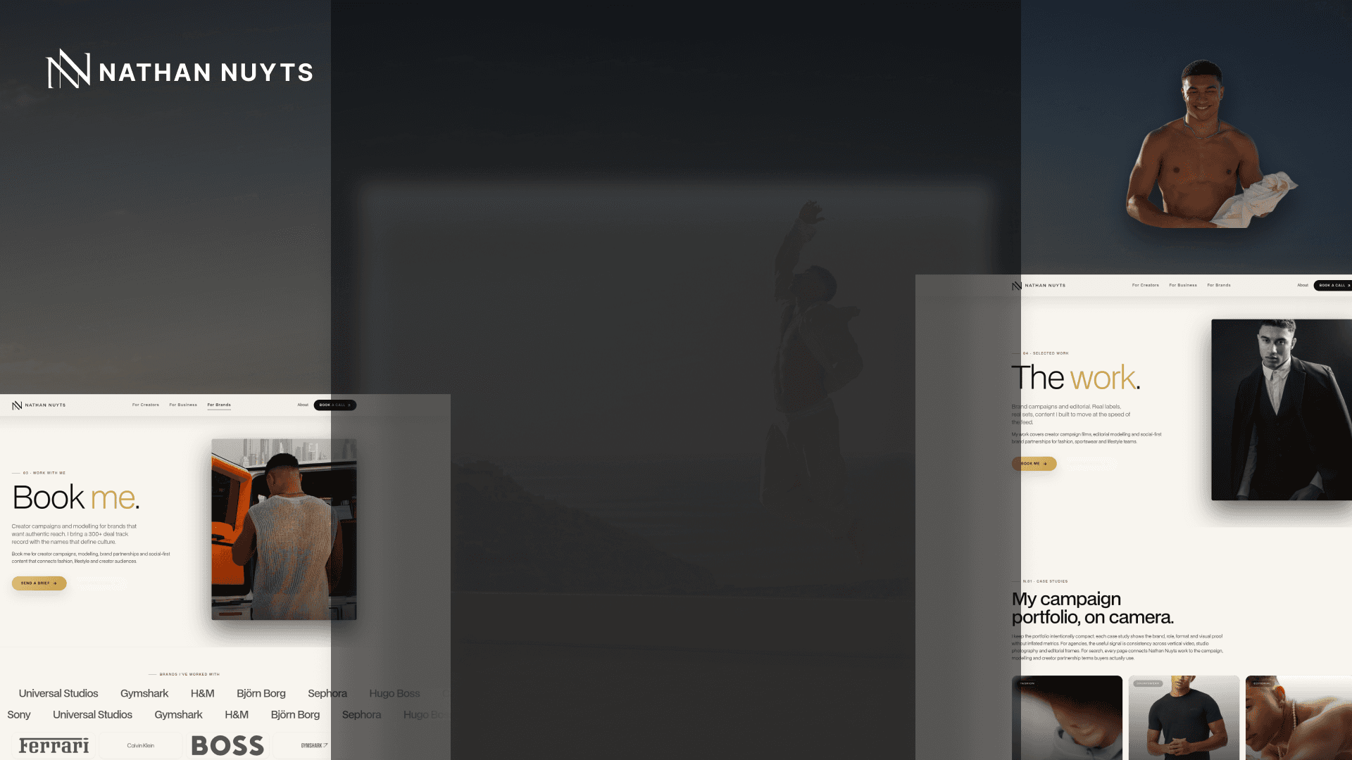 Nathan Nuyts website design by Weblyfe