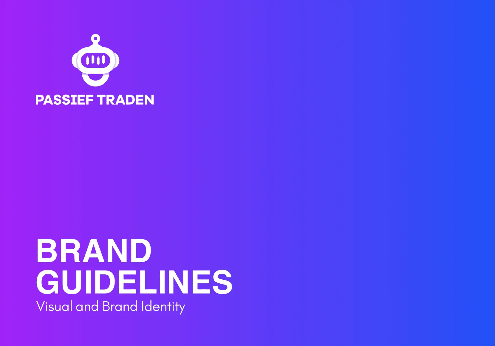 Passief Traden brand styleguide cover